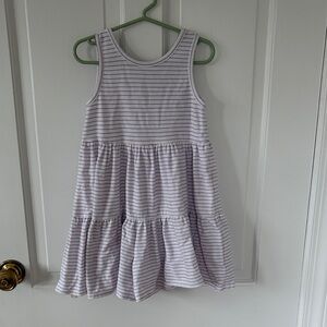 Charming Lilac Striped Kids Dress/Romper